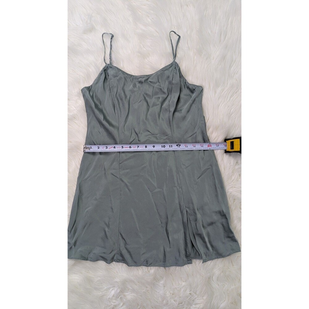 Victoria's Secret Womens Large Sage Green 100% Silk Slip Dress Romantic Luxury - Picture 4 of 9